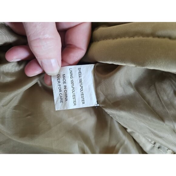 American Stitch Men's Side Zip & Button Puffer Vest Khaki Size X-Large - Picture 6 of 7